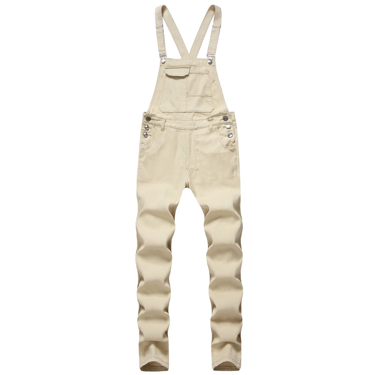 Men's Clothing Denim Overalls, Slim Fit, Casual Style, Long Pants, Suspender Pants_mkmklike.com