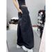 Women's plus Size Straight Leg Jeans American Style Curved Blade Loose Fit Slimming Wide Leg Pants for Pear Shaped Figure_mkmklike.com