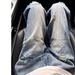"Men's Lightning Bolt Ripped Denim Jeans – High Street Slim Straight Fit With Subtle Flare, Distressed Details (Summer Staple, Urban Edgy Look)"_mkmklike.com