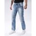 Men's Slim Fit Stretch Jeans - Comfortable Straight Leg Denim Pants For Casual Wear (Light Blue, S-2xl)_mkmklike.com