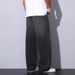 Men's Clothing Solid Color Straight Leg Jeans For Men Gothic High Street Casual Trend Loose Long Pants_mkmklike.com