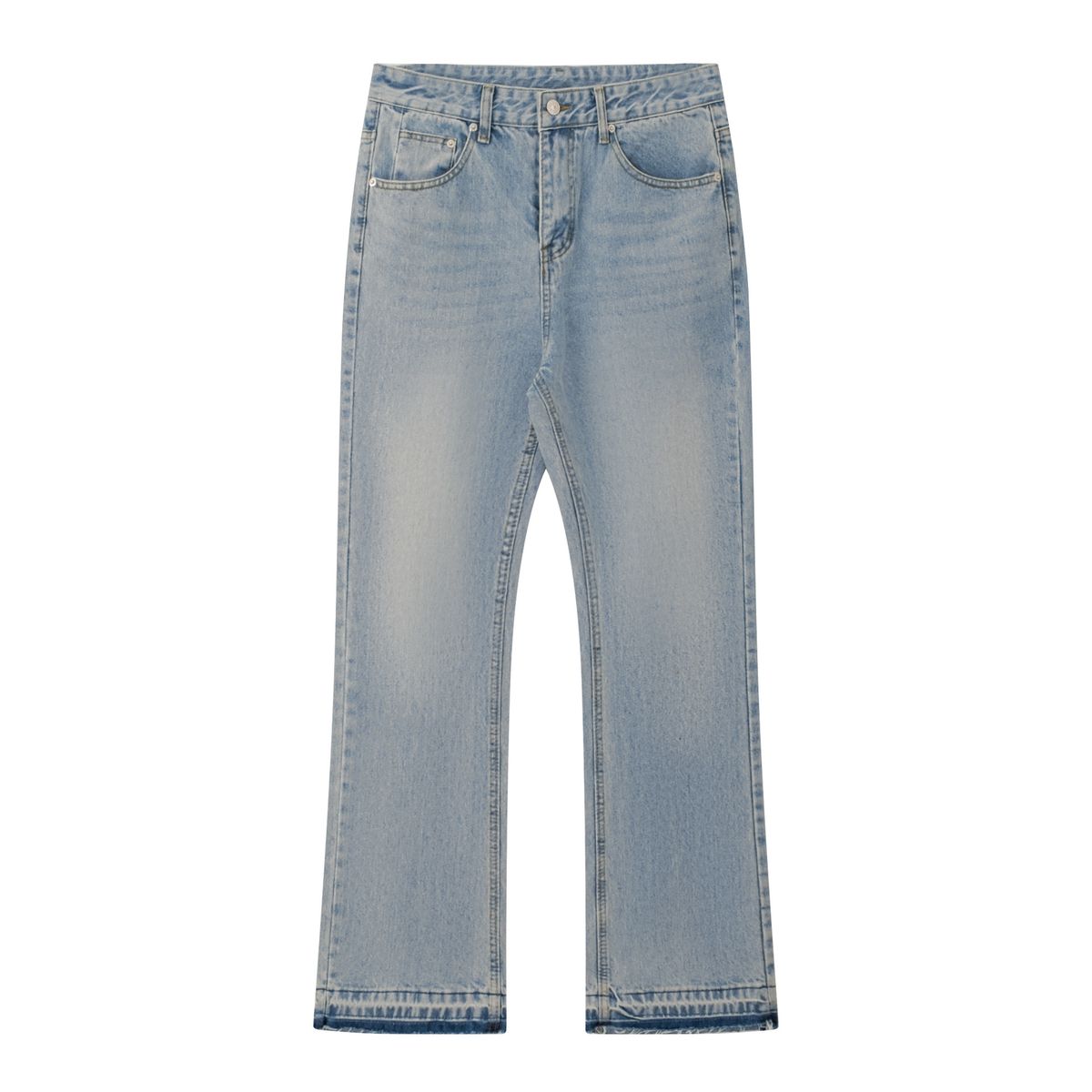Men's American Cleanfit Fringe Jeans - Vintage Washed Denim Pants (507 Retro Edition)_mkmklike.com