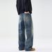 Men's Clothing & Archer0603 & American Retro Cleanfit Wide Leg Curved Blade Jeans Men's Loose Long Pants With A Cool And Sophisticated Feel_mkmklike.com