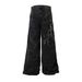 Heavy Embroidery Wide-Leg Jeans Men's American Style Trendy High Street Washed Casual Loose Dark Pattern Dad Pants_mkmklike.com