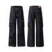 Men's Clothing Multi Pocket Straight Retro Overalls Denim Pleated Loose Jeans_mkmklike.com