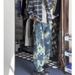 Mosaic Checkerboard Patchwork Jeans - Retro Vintage Vibe Straight Slim Bootcut Pants For Men & Women_mkmklike.com