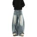 Men's Street Style Cleanfit Casual Loose Wide Leg Trousers_mkmklike.com