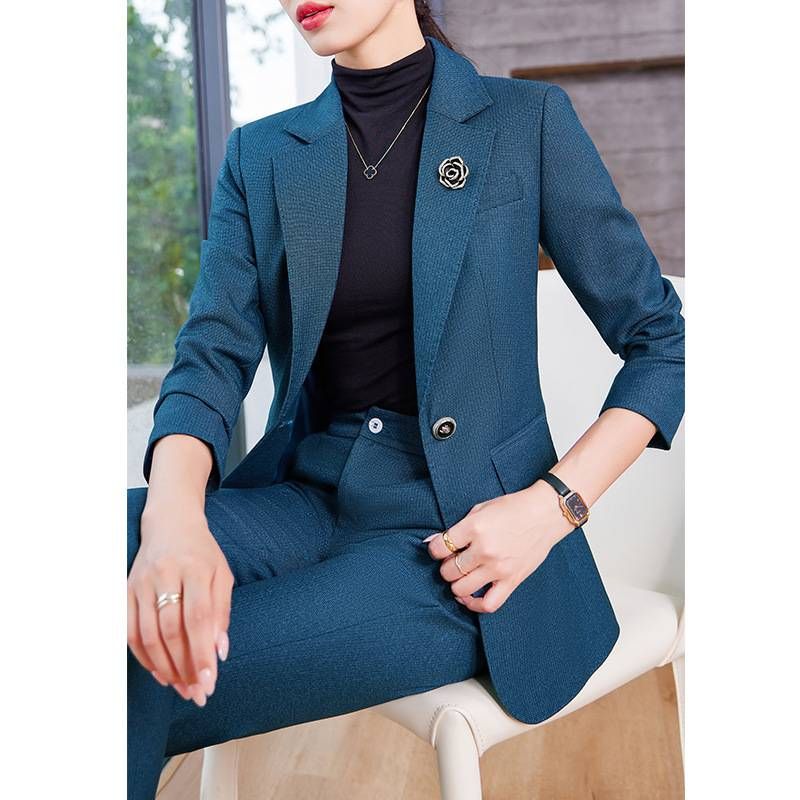 Women's Clothing formal wear autumn and winter new wide-leg pants suit socialite temperament goddess style _mkmklike.com