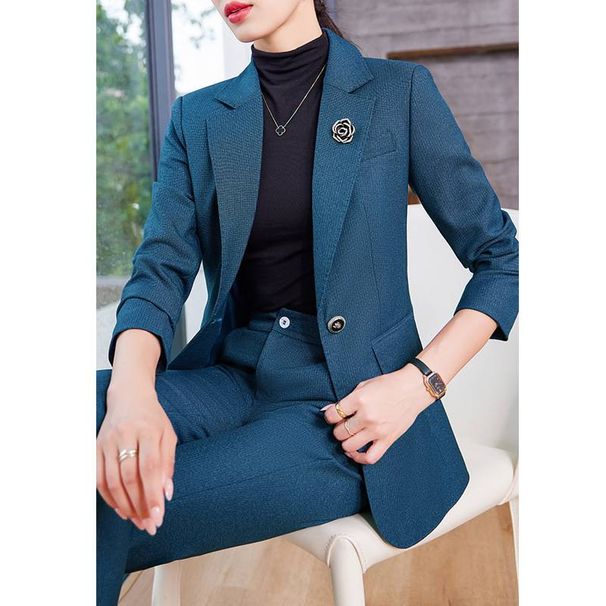 Women's Clothing formal wear autumn and winter new wide-leg pants suit socialite temperament goddess style _mkmklike.com