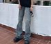 Men's Clothing Men's Parisian Blue Slub Denim Jeans - Bootcut Vintage Wash Pants (Tailored Silhouette)_mkmklike.com