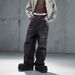 Men's Black Washed Graffiti Jeans - Oversized Straight Leg With Distressed & Hand-Painted Details (S-3xl) - Urban Streetwear Essential_mkmklike.com