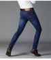 Men's Slim Fit Straight Leg Jeans - Classic Comfort Stretch Denim Pants For Casual & Business Wear_mkmklike.com