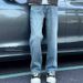 Vintage Light Blue Denim Jeans for Men Classic Straight Leg Casual Trousers Comfortable Fit_mkmklike.com