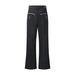 Men's Flared Stacked Raw Denim Jeans Narrow Width Embroidered Specially Formulated Flattering Versatile Workwear_mkmklike.com