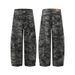 Retro Camo Utility Overalls For Men - Loose Fit Cargo Pants With Reverse Wear Design, Streetwear & Workwear Style_mkmklike.com
