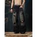 Plus Size Black Distressed Wide-Leg Jeans For Women – Edgy & Stylish Oversized Denim Pants With Asymmetrical Rips (Sizes S-3XL)_mkmklike.com