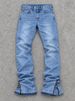 Men's Clothing 2025 American Deconstructed Stitching Double Waist Destroyed Jeans Men's Straight Slim Flared Cleanfit Pants_mkmklike.com