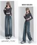 Women's High-waisted Wide-leg Jeans, Spring-summer Thin Style, 2025 New Model, Petite Retro Slim-fit Straight Pants_mkmklike.com