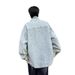 Washed Denim Jacket For Men, Spring And Autumn Trendy Brand Vibe Style Casual Jacket, Loose Workwear Top_mkmklike.com