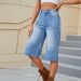 Women's Clothing Women's Washed Elastic Waist Capri Pants Retro Style Summer Style For Formal & Casual For Women_mkmklike.com
