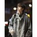 Spring And Autumn New Yellow Mud Denim Men's American High Street Trendy Brand Workwear Retro Fashion Thin Jacket_mkmklike.com