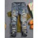 Men's Vintage Heavyweight Distressed Jeans – Korean Retro Washed Denim With Hand-Stitched Patches (28-38, Relaxed Straight Fit)_mkmklike.com