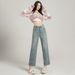 Vintage Stretch Straight-Leg Jeans Loose Slimming Cigarette P, New Spring Style For Petite Women, Cropped Baguette_mkmklike.com