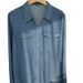 Chicco Fashionable New National Style Soft Draped Tencel Lyocell Button V-Neck Long Sleeve Denim Shirt For Women 2025 Spring_mkmklike.com