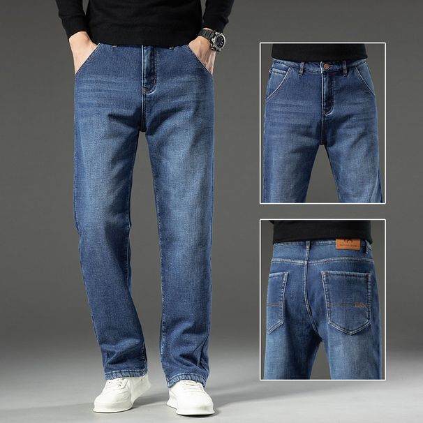 Men's Clothing Men's Plus Size Casual Jeans Loose Straight Leg Long Pants Style For Spring And Autumn For Formal & Casual_mkmklike.com