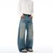 Men's Clothing American Streetwear Dirty Splatter Paint Curved Jeans Loose Fit Floor Length Pants Wear For Men And Women Unique Design_mkmklike.com