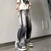 Men's Distressed High-Street Jeans | Oversized Drop-Crotch | Hand-Dyed Tie-Dye | Heavyweight Raw Hem | Streetwear Pants With Grunge Vibe_mkmklike.com
