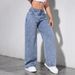 Cross-border European And American Bestseller, Ins-style Pearl Straight Loose Versatile Wide-leg Long Pants,_mkmklike.com