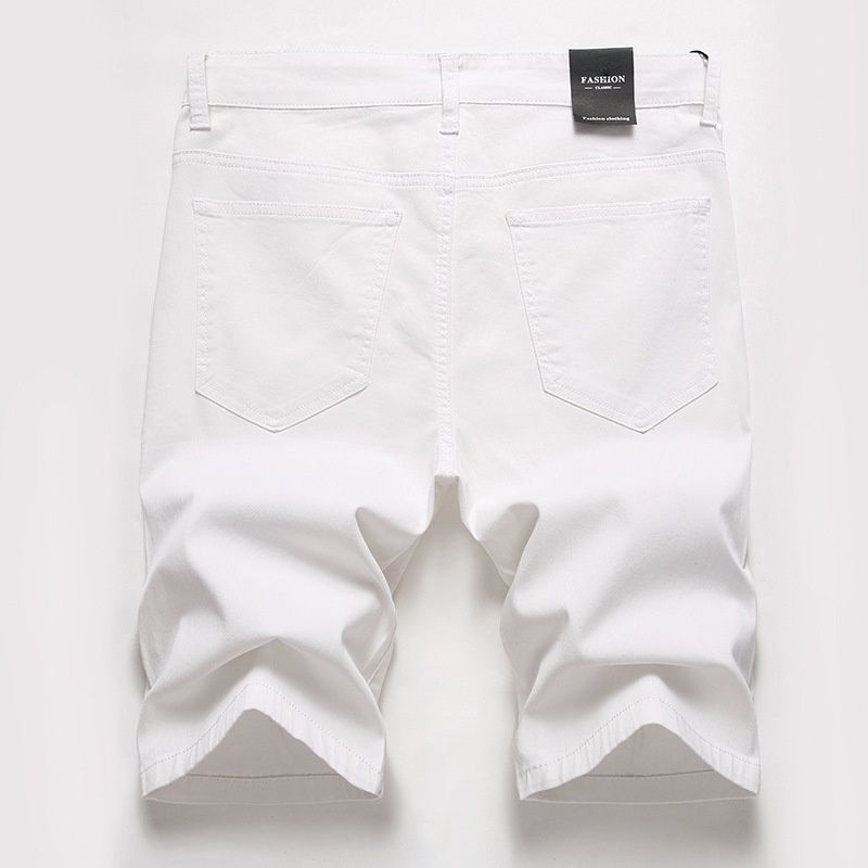 Loom 2022 Trendy European And American Style Ripped New Denim Mid-Length Retro Plus Size Summer Men's Cross-Border Shorts_mkmklike.com