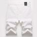 Loom 2022 Trendy European And American Style Ripped New Denim Mid-Length Retro Plus Size Summer Men's Cross-Border Shorts_mkmklike.com