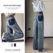 White Straight-leg Jeans Women, Spring/summer 2025 New Vintage High-waisted Loose Slim-fit Narrow Wide-leg Pants For_mkmklike.com
