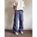 Unisex Heavy-Duty Cargo Pants - Vintage Workwear Style With Oversized Pockets & Relaxed Wide-Leg Fit For Streetwear & Retro Aesthetic_mkmklike.com