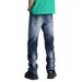 Men's High-Street Distressed Denim Jeans – Splatter Paint Washed, Straight-Leg Relaxed Fit, Mid-Rise (Sizes 30-38, 80% Cotton Stretch)_mkmklike.com