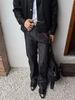 Men's Retro Slim Flared Jeans High Street Style Trendy Casual Washed Floor Length Trousers_mkmklike.com
