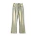 Retro Whiskered Flared Jeans – Vintage Washed Straight-to-Flare Denim Pants For Men & Women, 70s Street Style Casual Wear_mkmklike.com