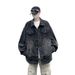 Loom European And Vibe Distressed Workwear Denim For Men Spring American Retro Turn-down Collar Jacket Hong Kong Style Trendy_mkmklike.com