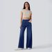 Women's Clothing High-Waisted Wide Leg Stretch Jeans – Comfortable & Flowy Streetwear Essential_mkmklike.com