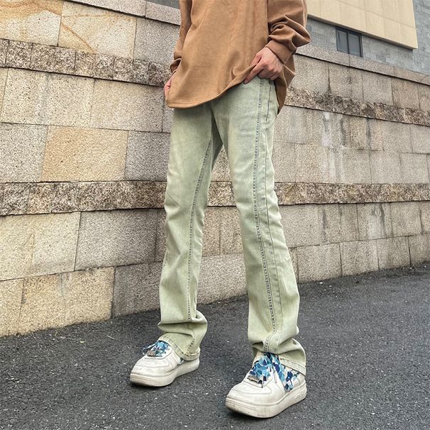 Nordmann American Retro Distressed Jeans For Men Loose Straight High Street Vibe Brand Tall Slimming Spring Autumn Casual Pants_mkmklike.com