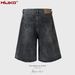 Men's Clothing Washed Old Jeans High Street Texture Design Multi Size Shorts_mkmklike.com