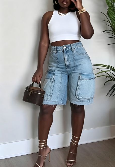 Women's Ripped Denim Jeans Spring Summer Straw Washed Work Pocket Straight Leg Ankle Jeans Independent Station International Style_mkmklike.com