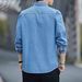 Northfold Spring And Autumn New Pure Cotton Denim Long Sleeve Hong Kong Style Casual All-Cotton Shirt Jacket Loose Men's Fashion_mkmklike.com