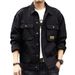 Spring And Autumn Simple Denim Youth Trend Workwear Korean Version Casual Jacket Solid Color Multi Pocket Men's Clothing_mkmklike.com