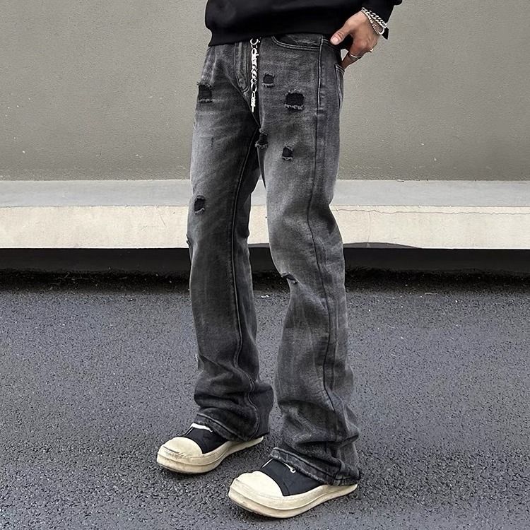 Men's Clothing Men's Straight Flared Cleanfit Pants High Street Vibe_mkmklike.com