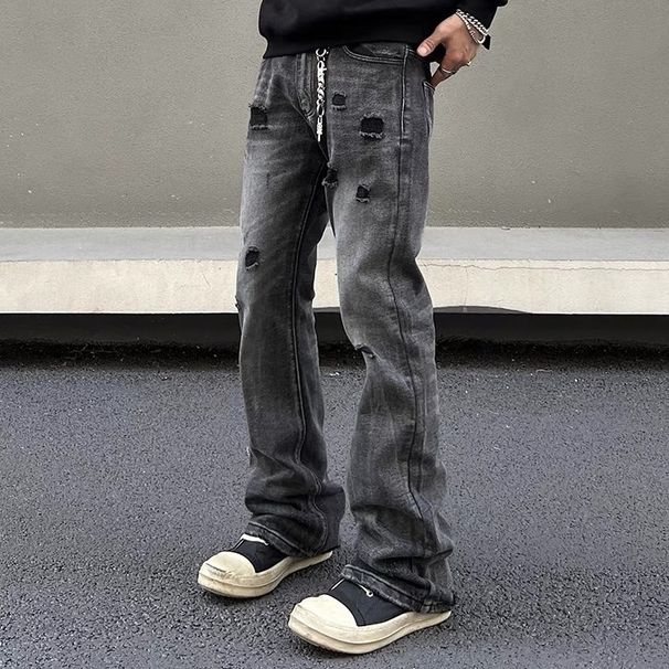 Men's Clothing Men's Straight Flared Cleanfit Pants High Street Vibe_mkmklike.com