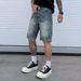 Men’s Vintage Washed Denim Shorts – Retro American Style, Slim Fit & Breathable (S-3XL)_mkmklike.com