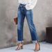 Factory direct sales 23 years of foreign trade, European and American cross border new style urban casual washed women's straight denim pants 3203_mkmklike.com